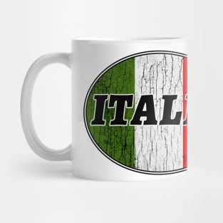 ITALY ITALIA EURO OVAL VINTAGE TRAVEL FLAG ROME SICILY NAPLES VENICE Mug